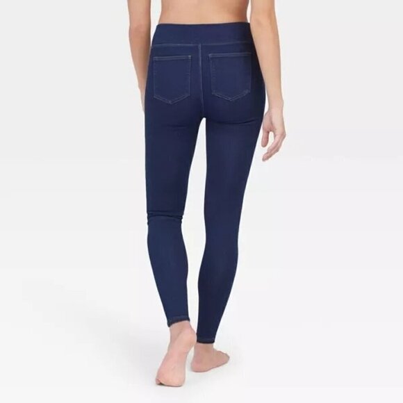Assets by Spanx Women's Denim Skinny Leggings in Indigo 1X - Picture 4 of 7